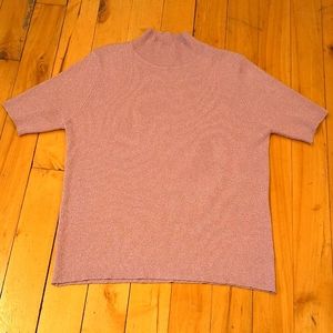 Nygard Collection gold and dusty rose silk top Size US 14-16